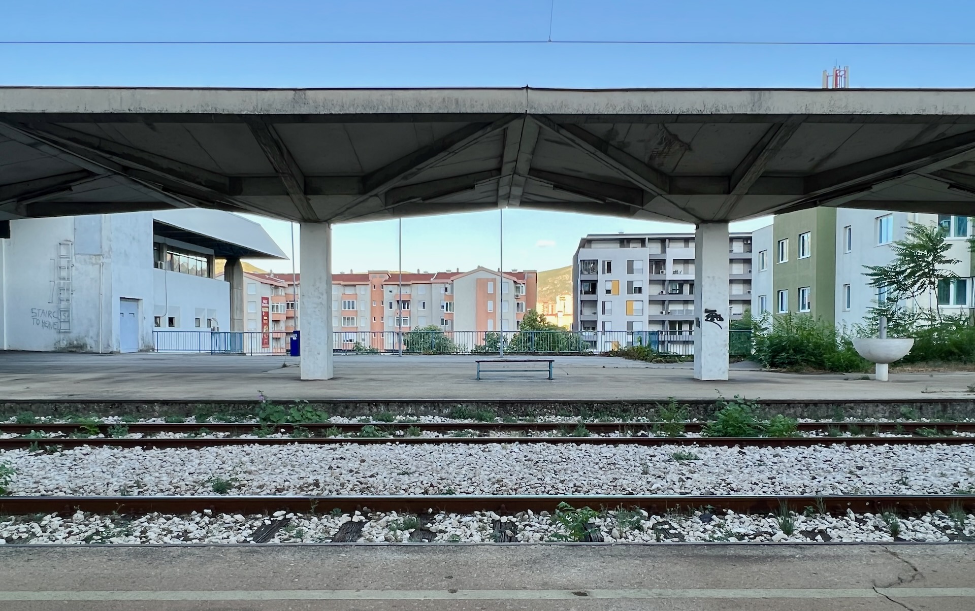 Mostar train platform.